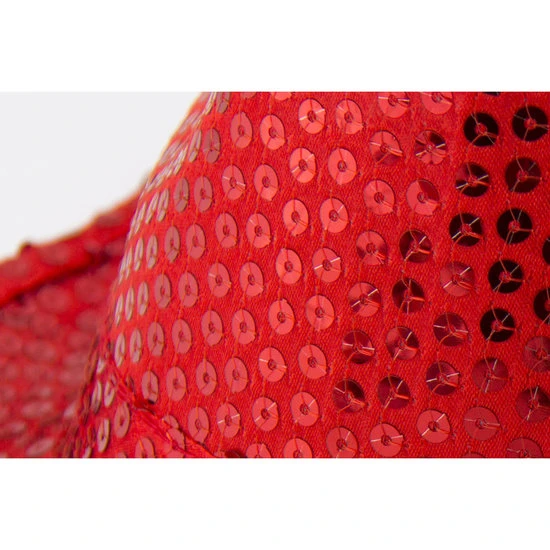 Hoed Popstar Pailletten Rood 5 Hoed Popstar Pailletten Rood - Afbeelding 5