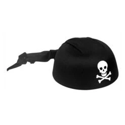 Piratencap Zwart Met Doodshoofd