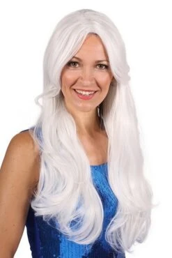 Pruik Delora Wit Deluxe