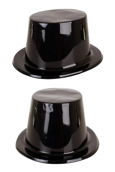 Hoge Hoed, Zwart Plastic 1 Hoge Hoed, Zwart Plastic