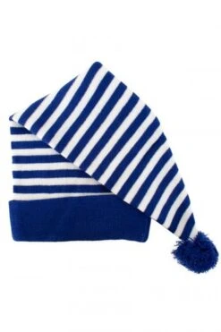 Slaapmuts Blauw-wit Gestreept, Acryl