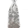 Stropdas Glitter Pailletten Zilver