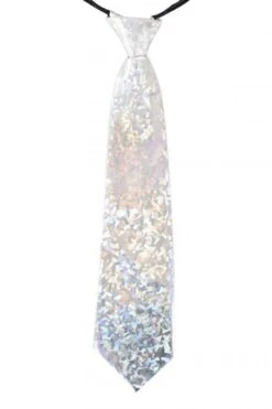 Stropdas Hologram Zilver