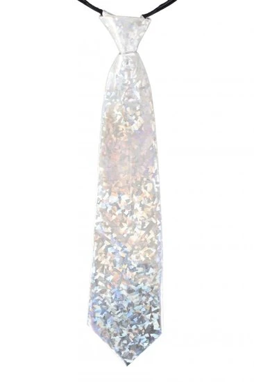Stropdas Hologram Zilver 1 Stropdas Hologram Zilver