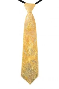 Stropdas Glitter Hologram Goud