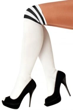 Sokken Wit-zwart Gestreept