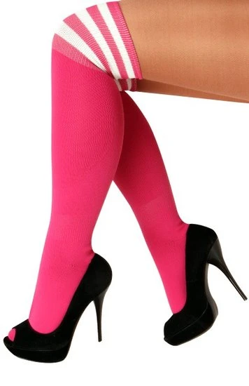 Sokken Roze-wit Gestreept 1 Sokken Roze-wit Gestreept