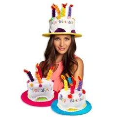 Hoed Happy Birthday 55-59cm Met Kaarsen