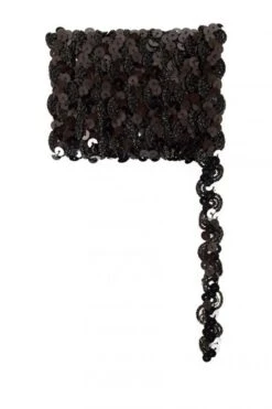 Paillettenband Golvend Zwart 3 Meter