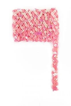 Paillettenband Golvend Lichtroze 3 Meter