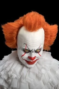 Duivelse Clownspruik Kaalkop Met Oranje Haar