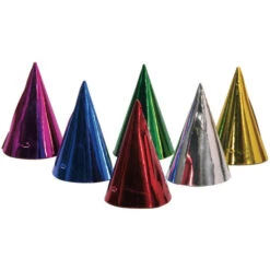 Folat Feesthoedjes Metallic Gekleurd 6 Stuks
