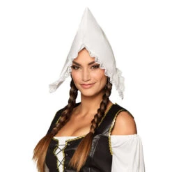 Boland Boerinnenkapje Wit Met Borduursel