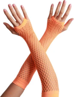 Net Handschoenen Lang Oranje