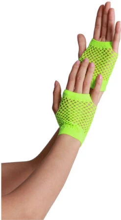 Net Handschoenen Kort Geel