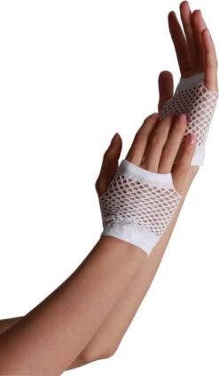 Net Handschoenen Kort Wit