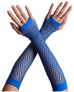 Net Handschoenen Lang Blauw