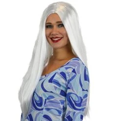 Pruik Mariska Lang Wit