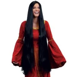 Pruik Lady Godiva Extra Lang Zwart