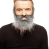 Baard Met Snor Onno Grijs Zelfklevend