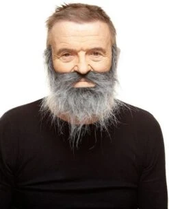 Baard Met Snor Onno Grijs Zelfklevend