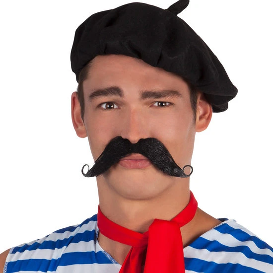 Boland Krulsnor Fransman Zwart Zelfklevend 2 Boland Krulsnor Fransman Zwart Zelfklevend - Afbeelding 2