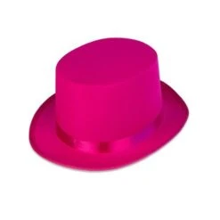 Hoge Hoed Roze Satijn