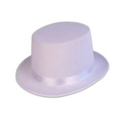 Hoge Hoed Wit Satijn