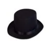 Hoge Hoed Zwart Satijn