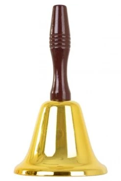 Kerstman Bel Middelgroot 18 Cm Goudkleurig