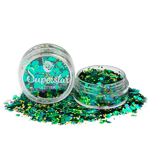 Superstar Potje Glitter Chunky Peacock (8ml) 1 Superstar Potje Glitter Chunky Peacock (8ml)