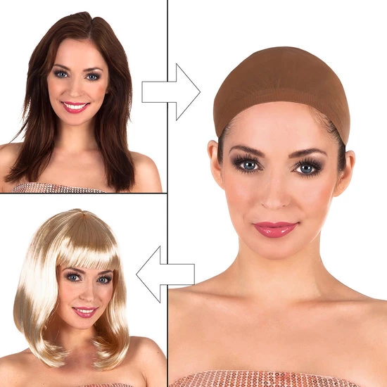 Boland Haarkapje Voor Onder De Pruik Bruin 1 Boland Haarkapje Voor Onder De Pruik Bruin