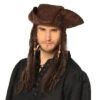 Boland Piratenhoed Bruin Met Bruin Haar