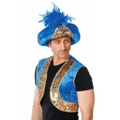 Vest Ali Baba Blauw/goud