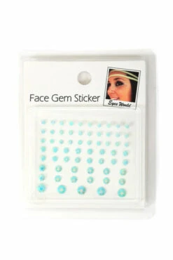 Face En Body Opplak Steentjes Lichtblauw