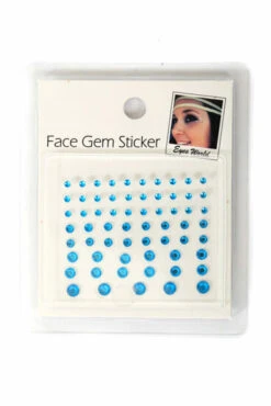 Face En Body Opplak Steentjes Blauw