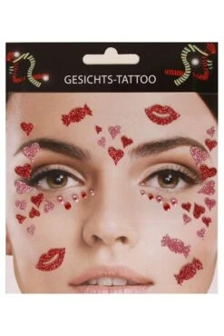Face En Body Stickers En Steentjes Hartjes