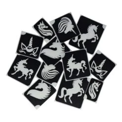 Superstar Glitter Tattoo Sjablonen Eenhoorn