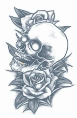 Prison Tattoo Skull And Roses