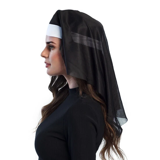 Boland Nonnenkapje Zwart Met Wit 2 Boland Nonnenkapje Zwart Met Wit - Afbeelding 2