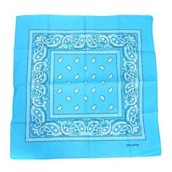 Zakdoek Turquoise Met Motief
