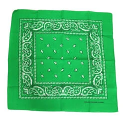 Zakdoek Licht Groen Met Motief