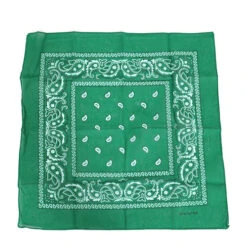 Zakdoek Donker Groen Met Motief