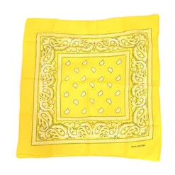 Zakdoek Geel Met Motief