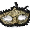 Venetiaanse Masker Goud-zwart Met Kant