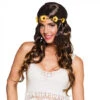 Boland Pruik Hippie Bruin Haarband Met Bloemetjes