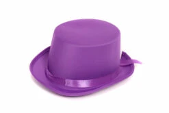 Hoge Hoed Paars Satijn
