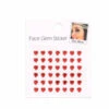 Face En Body Opplak Steentjes Hartjes Rood