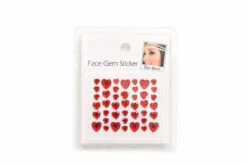 Face En Body Opplak Steentjes Hartjesmix Rood