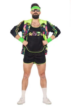 Trainingspak Retro Aerobic Fitness Outfit Heren